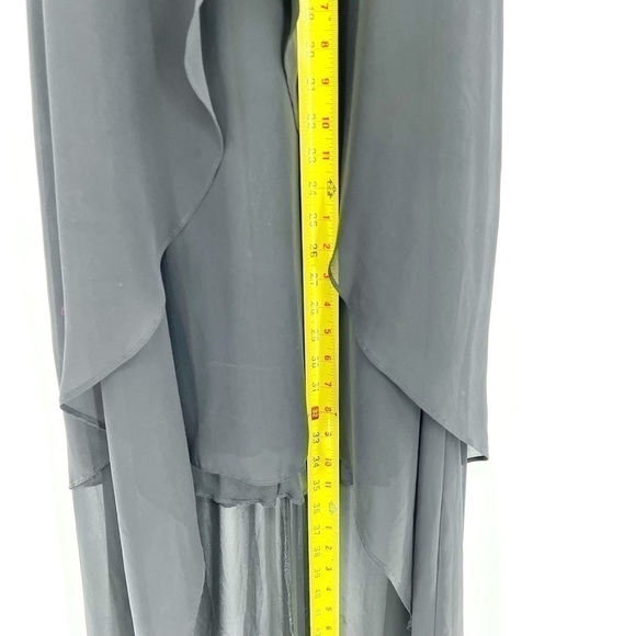 Bisou Bisou Asymmetrical Ruffle Black Dress size 6 - Picture 8 of 10